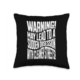 litter waste trash cleaning clean littering Litter Picking Throw Pillow
