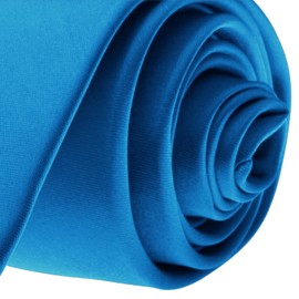 K. Alexander Peacock Blue Necktie SOLID Mens Neck Tie Satin