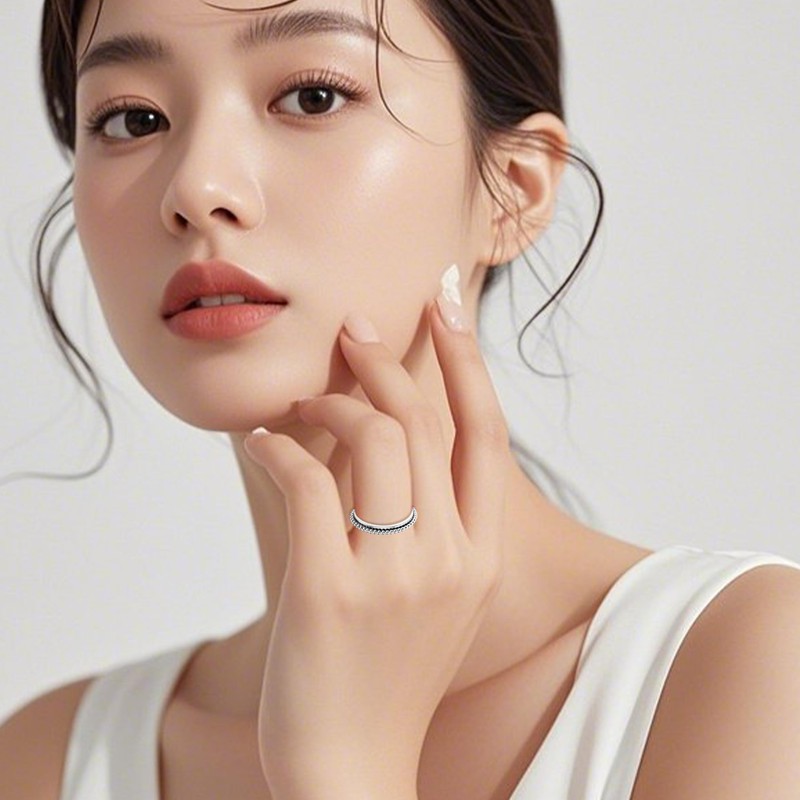 SOLOLIKE Anxiety Ring for Women: Sterling Silver Fidget Jewelry Spinner