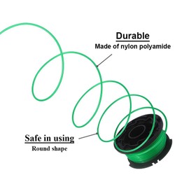 Eyoloty SF-080 Trimmer Replacement Spools Compatible with Black Decker SF-080-BKP GH3000 GH3000R LST540 LST540B Weed Eater 20ft 0.080" Edger Refills with 90583594 Cover Cap (5 Spool+1 Cap)