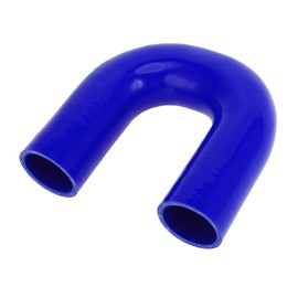X AUTOHAUX 1 Pcs 48mm/1.89" ID 150mm/5.91" Length 180 Degrees Blue Car Silicone Hose Coolant Hose Universal