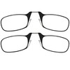 ThinOptics Readers Rectangular Reading Glasses, Black, 44mm + 1.5