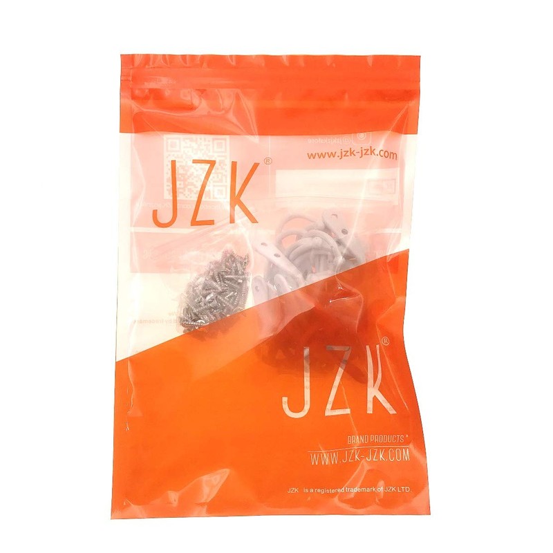 JZK 30 x White Metal Wall Mounted Hooks with Screws