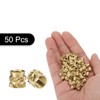 sourcing map 50pcs M4 Threaded Inserts Brass Heat Set Insert
