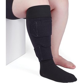 CircAid Juxtalite HD Lower Leg Compression Wrap - Black Medium (Full Calf)/Long