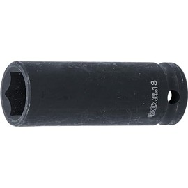 BGS 7218 | Impact Socket Hexagon, deep | 12.5 mm (1/2") Drive | 18 mm