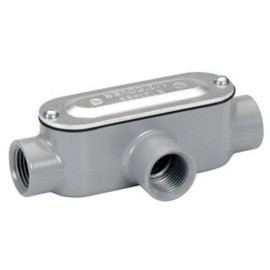 Bridgeport T-42CG Rigid IMC Conduit Body, Type T, Aluminum, 3/4 Inch