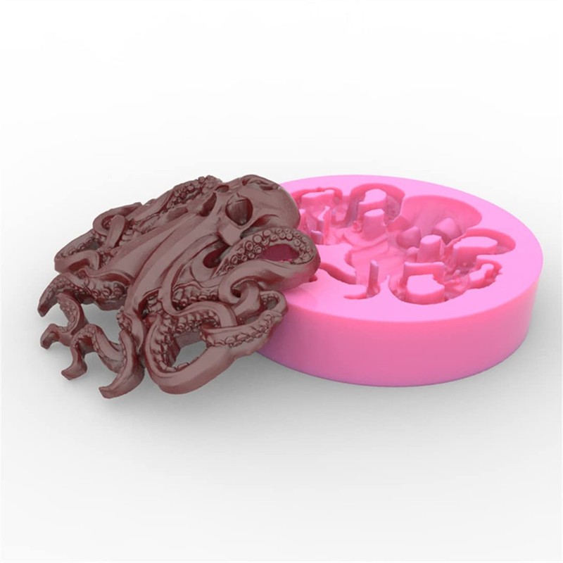 Sekacola Octopus Mold,Octopus skull Mold Chocolate Mold Kitchen Baking Mold
