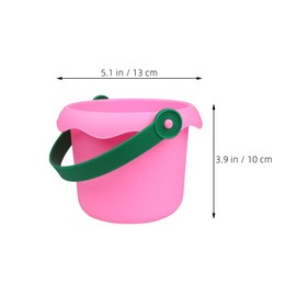 Kisangel 3-Piece Boys and Girls Beach Toys Set Colorful Sand Buckets for Building Castles Portable Handles for Summer