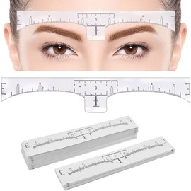 Regla de cejas, 100 unidades, calcomanÃ­a desechable para cejas Kingmas, regla de microblading, herramienta de maquillaje