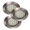Nordlux Triton 3 Set SMD LED Downlight Brushed Steel 54360132
