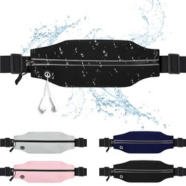 Cinturón delgado para correr para hombres y mujeres, Riñonera para teléfono, bolsa reflectante con cierre, bolsillo para entrenamiento, ciclismo, fitn