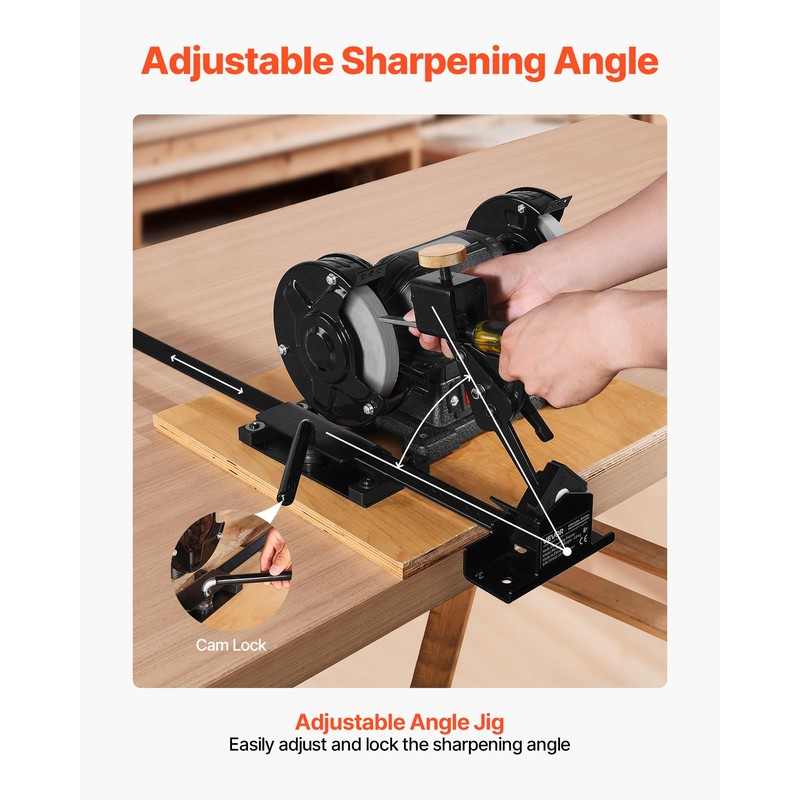 VEVOR Pro Grind Sharpening System, Multi-Grind Sharpening Jig for 6"