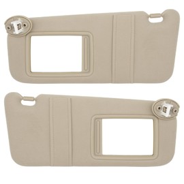 NHILES Driver & Passenger Side Sun Visor Replacement Fits for Toyota Venza 2009-2016 Sunshade 743100T021A1 743200T021A1 Color: Beige