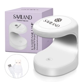 Saviland Mini Nail Lamp - 16W U V/LED Nail Dryer U V Light for Nails for Gel Nail Polish, Poly Builder Nail Gel, Glue Gel, Nail Art Tools for Starters Home DIY Professionals Salon