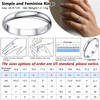 Silvora Silver Wedding Rings for Woman 925 Tiny Thin Plain