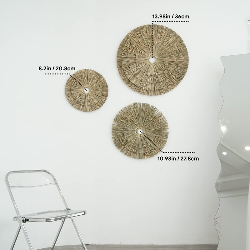 VATIMA Boho Wall Décor – Simple Oversized Wall Basket Décor
