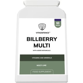 Vitadefence Bilberry Multi | with Pine Bark, Lutein, Zinc, Selenium & Vitamins – 60 Capsules