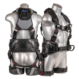 Palmer Safety 4 D-Ring Harness, Quick-Connect Buckles, SRL Tunnel, Padded Comfort, Trauma Straps, ANSI Z359.11-2021 Compliant