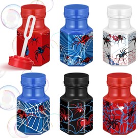 48 Pcs Spider Party Favors Spider Bubble Bottles Wands Mini Spiderweb Bubble Bottles Bulk Birthday Party Supplies for Outdoor Activity Birthday Supplies Carnival Gifts Goodie Bag Fillers