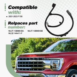 Bed Lamp Wiring Harness Connector Jumper Assembly Driver Side LH Rear Left Box Lighting Compatible with 2021-2023 F150 Repalce ML3T-13B669-BA ML3T-13B669-BB ML3Z-14A411-F