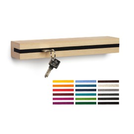 Buchenbusch urban design Key Hook Ash Felt Insert Black (72 Variants), Modern Wood Key Holder, Key Holder, up to 10 Keys