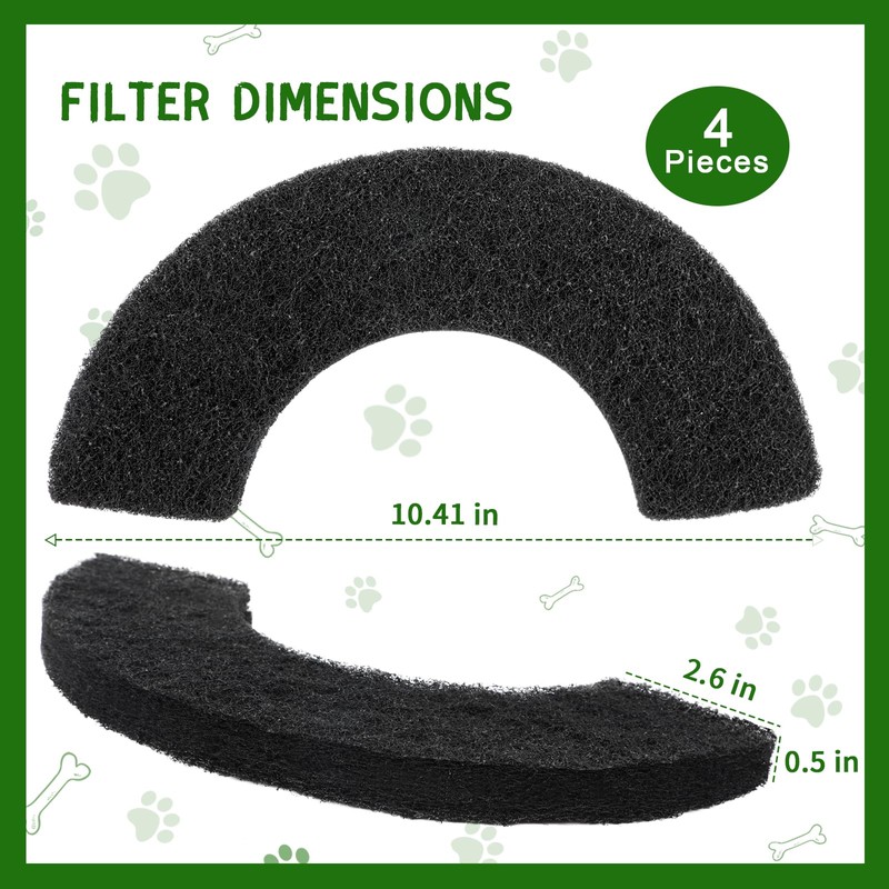 QUEARN 4 Pack Carbon Filters Compatible with Model 4, Cat