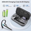 Bluetooth Headset V5.3, Handsfree Bluetooth Earpiece with Dual ENC Mic,Single
