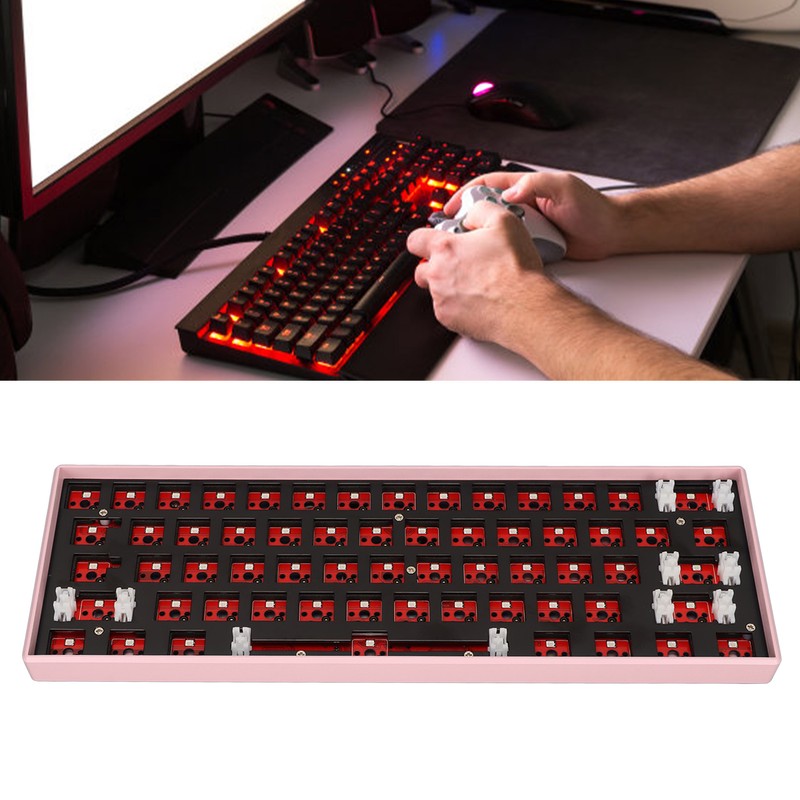 61 Keys Mechanical Keyboard DIY Kit Support Wireless 2.4G BT