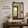 Black Farmhouse Bathroom Mirror - 16" x 24" Wall Mounted