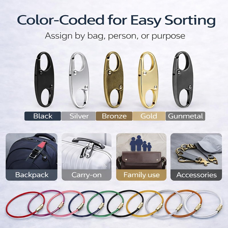 PPDVUUT Zipper Locks for Backpacks, Suitcases, Travel Bags & More,