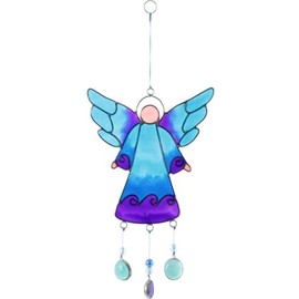 Stunning Blue Resin Angel Suncatcher - 27cm (1 Pc.) - Unique & Eye-Catching Design - Durable Material - Perfect for Home & Office Decor