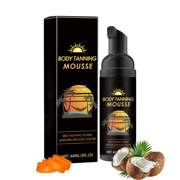 Carrot Tanning Mousse, Natural Bronze Tanning Accelerator with Coconut Oil