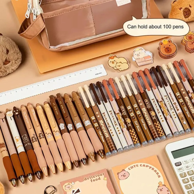 Lápiz Estuche Aesthetic Lapicera Capibara Papelería Bonitos