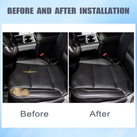 FZJDSD Black Driver or Passenger Side Bottom Perforation Leather Seat Cover Compatible with Chevy GMC Silverado Tahoe Suburban Yukon Sierra 2014 2015 2016 2017 2018 2019