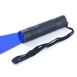 ZYUNMALL Blue Light Flashlight Single Mode Zoomable Blue LED Flashlights for Night Hunting, Fishing