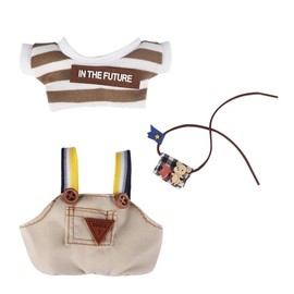 YAMASO 17cm Doll Clothes Suitable for 17cm Dolls Accessories, 1 Tops+1 Romper+1 Satchel no Doll