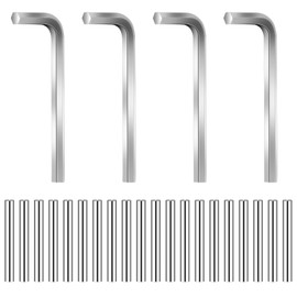 Spring Hinge Tension Pin Replacement Kit, Includes 20 Stainless Steel Shelf Pins and 4 Pieces Hex Wrenches, Metal Dowel Pegs Shelf Support Pins Kit for Automatic Closing of Door Hinges on Garage Doors