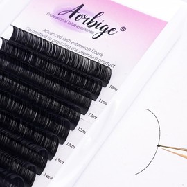 Aorbige Cashmere Lash Extensions C CC D DD L B J M Curl 0.03-0.20 thickness, Super Soft Matte Black Individual Eyelashes Tray, Premium Lashes Volume Eyelash Extensions 10-17MM (D-0.15, 10-17mm)