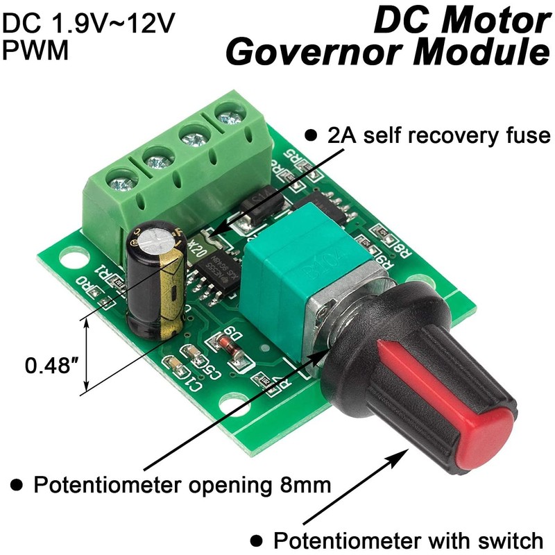 RUNCCI-YUN 10pcs 1.8V 3V 5V 6V 7.2V 12V 2A PWM