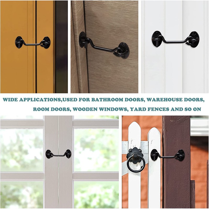 Klurent 4" Barn Door Latch Door Lock Hardware, Sliding Door
