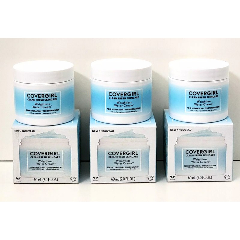 3 pk COVERGIRL Clean Fresh Skincare Weightless Water Cream 72HR
