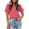 SimpleFun Cute Summer Tops for Women 2024 Trendy Puff Sleeve
