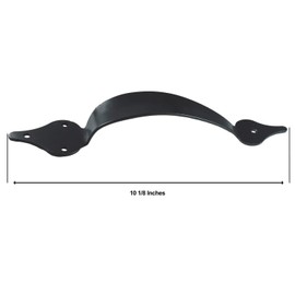 Jake Sales Black 10" Decorative Wood Gate Pull Handle. Sturdy Contemporary Styled Galvanized Marine Powder Coated Steel for Long Product Life