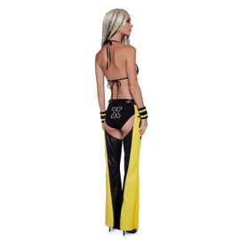 Dolls Kill Christina Inspired Costume - Yellow Dirty PopStar Chaps by Trickz N' Treatz - Small