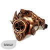 Bronze Half Mask with Functional LED Light, Handmade with 40+