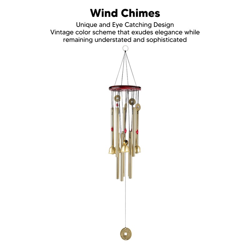 2PCS Memorial Wind Chimes with 10 Tubes Crisp Sound Creative