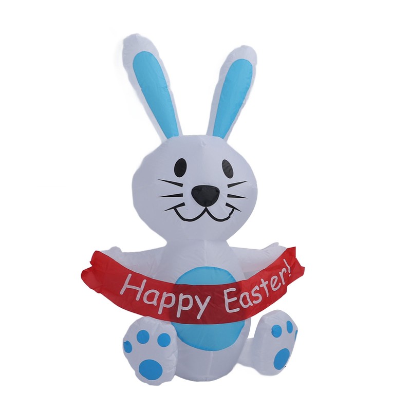 Easter Inflatable Bunny 4FT 210T Polyester IP44 Waterproof Easter Blow