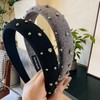 [FWP] Women's KIMMING Stud Headband Hair Accessory Grey