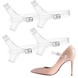 Lopsity Shoe Straps for Heels Detachable Shoe Straps Anti-Slip Shoe Ankle Straps Belt Laces Band for High Heels Shoes Pumps (transparent)